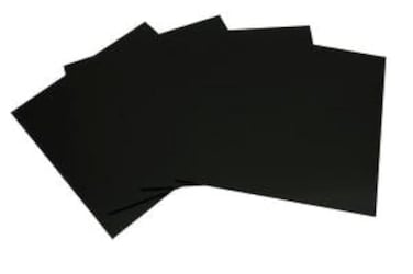 Delphi Glass System 96 8inch Black Glass Squares - 4 Pack