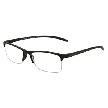Foster Grant Men's Paolo Rectangular Reading Glasses, Black, 59mm,1.75