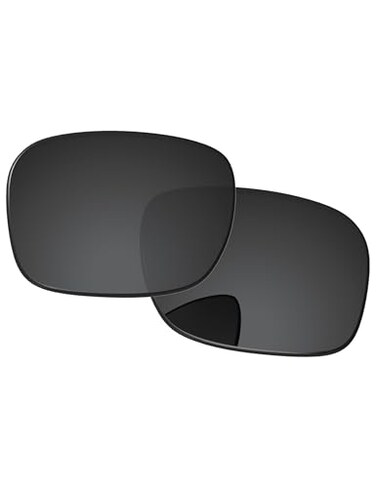 PapaViva Replacement Lenses for Oakley Holbrook OO9102 Sunglass Solid Black Non-polarized