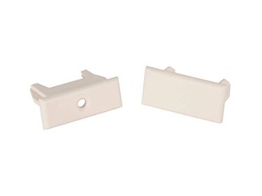 RV Designer A320 - Pleated Shade Rail Ends, Oyster, 2-Pack