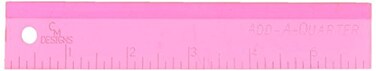 CM Designs Ruler 6" Add-A-Quarter Pink CMDesignsRuler6AddAQuarterPink, 6