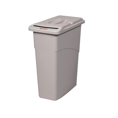 Rubbermaid FG9W1500LGRAY 23 gal. Rectangular Gray Trash Can