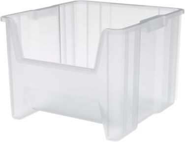 Akro-Mils Stak-N-Store Stackable Storage Bins, 17.5"x16.5"x12.5", Clear 2Pk
