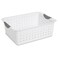 Sterilite Medium Ultra„Basket, Open Plastic Storage Bin, White, 6 Pack