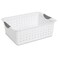 Sterilite Medium Ultra„Basket, Open Plastic Storage Bin, White, 6 Pack
