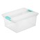 Sterilite Clip Box, Stackable Clear Plastic Bins- Deep, 12-Pack