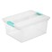 Sterilite Clip Box, Stackable Clear Plastic Bins- Deep, 12-Pack