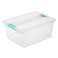 Sterilite Clip Box, Stackable Clear Plastic Bins- Deep, 8-Pack