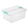 Sterilite Clip Box, Stackable Clear Plastic Bins- Deep, 8-Pack