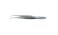 Medixplus Iris Dressing Forceps 4" Half Curved Serrated Tips