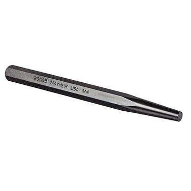Mayhew Tools 20003 Solid Punch, 1/4" x 5", Black Oxide Finish