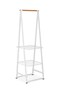 Brabantia - Linn Clothes Rack - Multi-Functional - Space Saver - Adjustable Shelves - Wardrobe Hanging - Drying Rack - Freestanding - Stable - White - Small