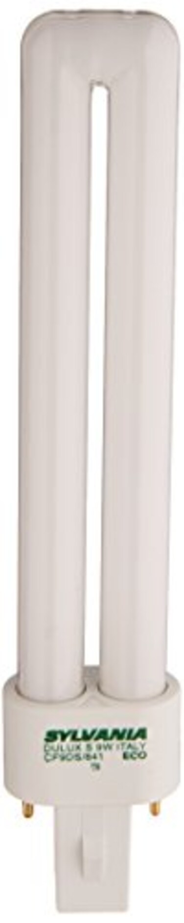 LEDVANCE Sylvania Dulux S CFL Compact Fluorescent Light Bulb, 2 Pin, 9W, 1 Pack