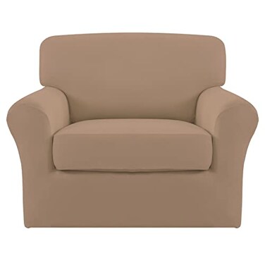 Easy-Going 2 Pieces Stretch Sofa Slipcover for Armchair Washable