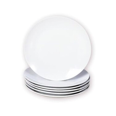 Miicol Small Dessert Plates Set of 6, Ceramic White Appetizer Plates 6 Inch