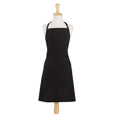 DII Everyday Basic Kitchen Collection, Plus Size Apron, Black