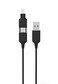 SCOSCHE I3M Strikeline Pro 2-in-1 MFI Certified LightningMicro USB to USB ChargeSync Cable 3-ft. Black