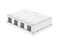 Networx4-Port Ethernet Keystone Jack Surface Mount Box, Unloaded, White