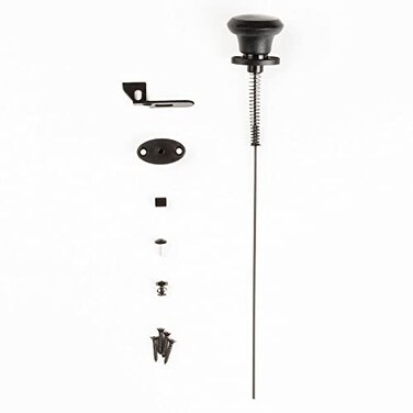 National Hardware Gate Latch Cable Pull, 10 3/4 in, Spring Loaded, Black