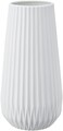Bloomingville Tall White Ceramic Fluted Vase