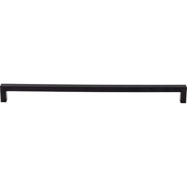 Top Knobs Square Bar 17 5/8" Center to Center Bar Pull Flat Black