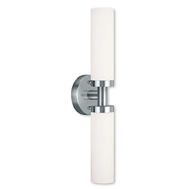 Livex Lighting 10104-91 Aero 2-Light Bath Light, Brushed Nickel