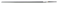 Nicholson Round Hand File Without Handle, Single Cut, American Pattern, Bastard Cut, 10" Length