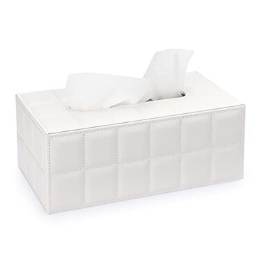 Sumnacon Tissue Box Cover Rectangle,Magnetic Bottom,PU Tissue Box Holder,M