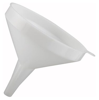 Winco 6 1/4" White Plastic Commercial Funnel