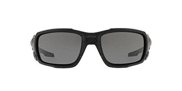 Oakley Mens OO9329 Ballistic Shocktube Rectangular Sunglasses, Matte Black/Grey, 61 mm