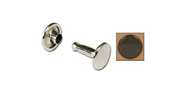 Tandy Leather Double Cap Rivets Plate ,100, Metal Matte, Small