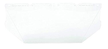 MSA 10115836 V-Gard Visor - General Purpose, Polycarbonate ,PC, Clear Tint, Contoured, 8" x 17" x 0.04", Impact-RatedLimits Splash, DurableReplaceable UV-Protected Hard Hat Accessory