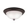 Kichler 16" 3-Light Flush Mount Light, Brushed Nickel