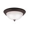 Kichler 16" 3-Light Flush Mount Light, Brushed Nickel