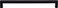 Top Knobs M1153 Nouveau III Collection 8-13/16" Square Bar Pull, Flat Black