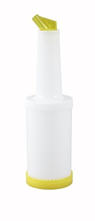 Winco Yellow 2 qt Pour Bottle with Lid