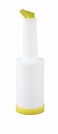 Winco Yellow 2 qt Pour Bottle with Lid