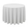 Surmente 120 Inch White Tablecloths for Round Tables