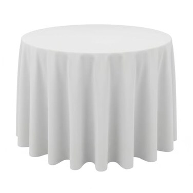 Surmente 120 Inch White Tablecloths for Round Tables