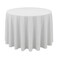 Surmente 120 Inch White Tablecloths for Round Tables