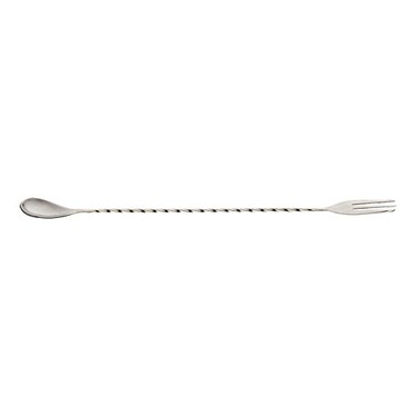 Barfly Fork Bar Spoon, End 12 3/8" ,31.5 cm, Stainless Steel