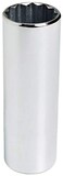 Proto Stanley J5324M 1/2" Drive Deep Socket, 24mm, 12 Point