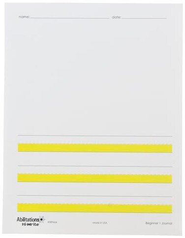 Abilitations Hi-Write Beginner Journal Paper, Level 1, 8-1/2 x 11 Inches, 100 Sheets