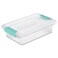 Sterilite Clip Box, Stackable Clear Plastic Bins- Small, 18-Pack