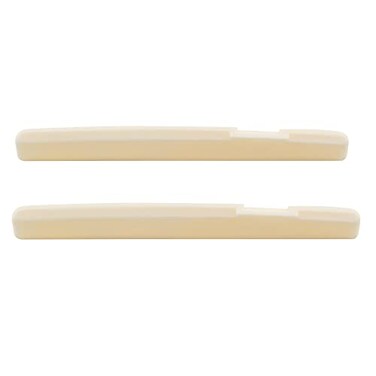 Musiclily Basic Compensated Bone Acoustic Guitar Saddle DJ-12 72x3x9mm 2Pcs