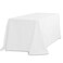 LTC LINENS LinenTablecloth 90 x 132-Inch Rectangular Polyester Tablecloth with Rounded Corners, White