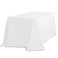 LTC LINENS LinenTablecloth 90 x 132-Inch Rectangular Polyester Tablecloth with Rounded Corners, White