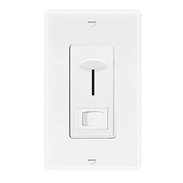 Maxxima LED Dimmer Electrical Light Switch, White, 3-Way/Single Pole Use