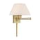 Livex Lighting 40038-01 1-Light Swing Arm Wall Light, Antique Brass