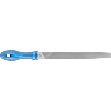 Pferd - 11010P PFERD Flat Hand File with Handle, American Pattern, Double Cut, Rectangular, Coarse, 10" Length, 31/32" Width, 1/4" Thickness